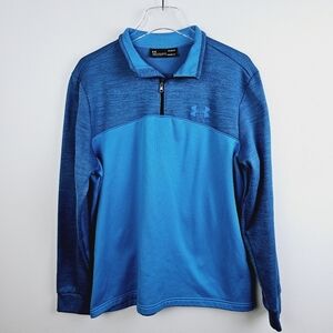 Under Armour ColdGear Blue Fleece-Lined 1/4 Zip Pullover